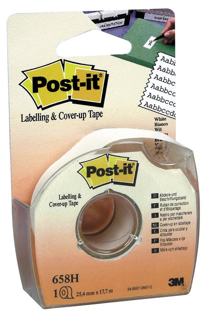 Post-it 652H 25.4mm x 17.7m Cover Up and Label Tape (6 Lines, 1 Roll) Standard