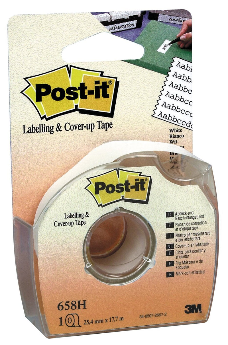 Post-it 652H 25.4mm x 17.7m Cover Up and Label Tape (6 Lines, 1 Roll) Standard