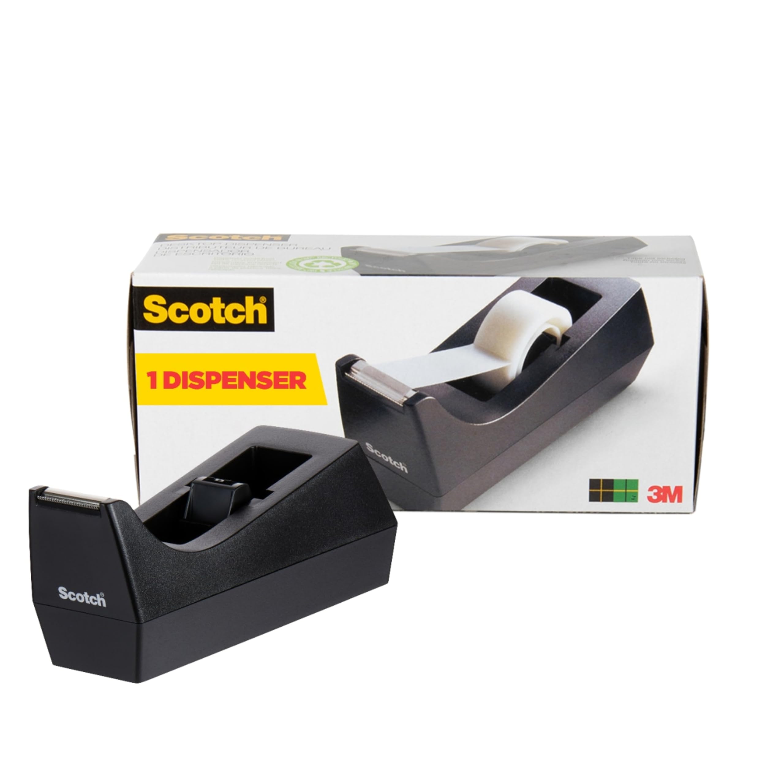 Scotch C38 Magic Tape Dispenser 25 x 19mm - Black