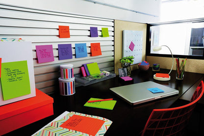Post-it 6556SR 76 x 127 mm Super Sticky Notes, Rio Colour Collection, 6 Pads (90 Sheets Per Pad