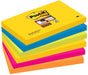 Post-it 6556SR 76 x 127 mm Super Sticky Notes, Rio Colour Collection, 6 Pads (90 Sheets Per Pad