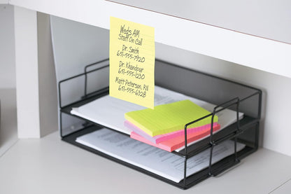 Post-it Large Notes Canary Yellow, 101 mm x 152 mm, 6 Lined Pads