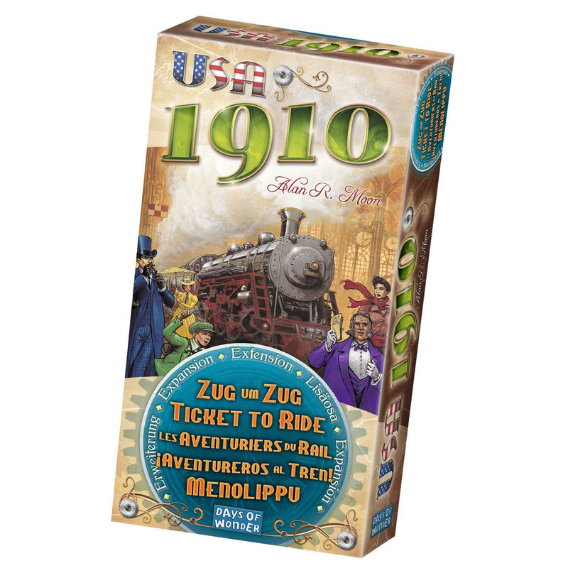 Days of Wonder | ¡Aventureros al Tren! USA 1910 |Expansión con Nuevas Rutas y Estrategias | A Partir de 8 Años | De 2 a 5 Jugadores | 30-60 Minutos por Partida | Multilenguaje (Incluye Español
