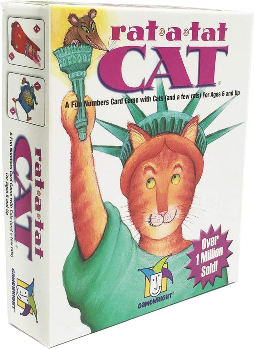 Gamewright | Rat-a-tat Cat Game | Card Game | Ages 6+ | 2-6 Players | 20 Minutes Playing Time, Multicolor, 5 Inches