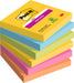Post-it Notes 76 x 76 mm Super Sticky Notes Rio Colour Collection, Multicolor, 6 Pads (90 Sheets per pad