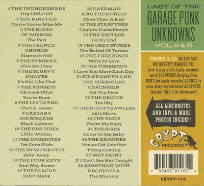 Last of the Garage Punk Unknowns (Vols. 5 & 6): American Teenage Garage Hoot & Noise! 1965-1967