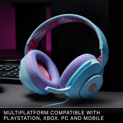 LucidSound LS10 Bedrade Gaming Headset - Ocean Waves, werkt met PlayStation, Xbox, PC, mobiele en andere compatibele apparaten, ontworpen voor comfort, premium audio, snelle toegang audiobediening