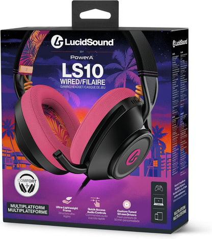 LucidSound LS10 Wired Gaming Headset - Midnight Surf, werkt met PlayStation, Xbox, PC, Mobile, en andere compatibele apparaten, ontworpen voor comfort, premium audio, Quick-Access Audio Controls