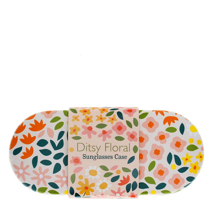 Dotcomgiftshop Sonnenbrillenetui & Reiningungstuch Ditsy Floral Brillenetui Etui Blumen Muster