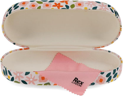 Dotcomgiftshop Sonnenbrillenetui & Reiningungstuch Ditsy Floral Brillenetui Etui Blumen Muster