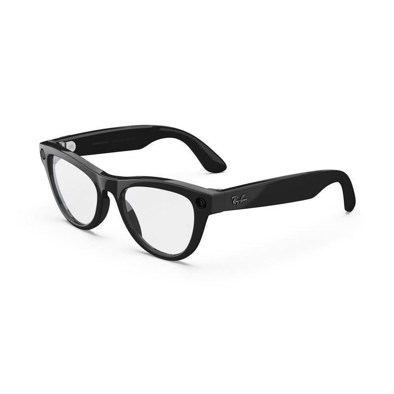 Ray-Ban | Meta Skyler Unisex Clear Lens Shiny Black colour Frame - 0RW4010601/SB52