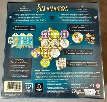 Salamandra Strategic Board Game | Tactical and Deep | Workers Pose Game | Grrre Games | 1 to 4 Players | Ages 10+ | 45 Min | Solo Mode | Blackrock Games