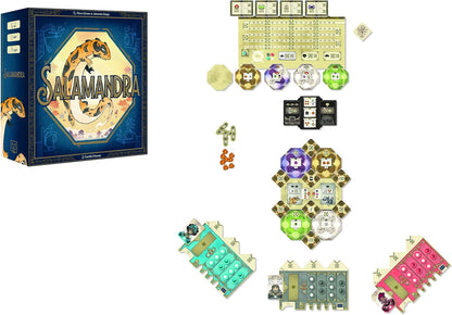 Salamandra Strategic Board Game | Tactical and Deep | Workers Pose Game | Grrre Games | 1 to 4 Players | Ages 10+ | 45 Min | Solo Mode | Blackrock Games