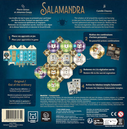 Salamandra Strategic Board Game | Tactical and Deep | Workers Pose Game | Grrre Games | 1 to 4 Players | Ages 10+ | 45 Min | Solo Mode | Blackrock Games
