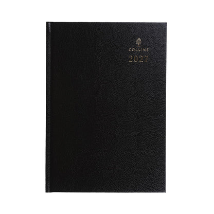 2027 Calendar Year Planner - 12 Month A5 Day-to-Page Diary - Hard Cover in Black - Collins Debden Standard Desk Range (52.99-27