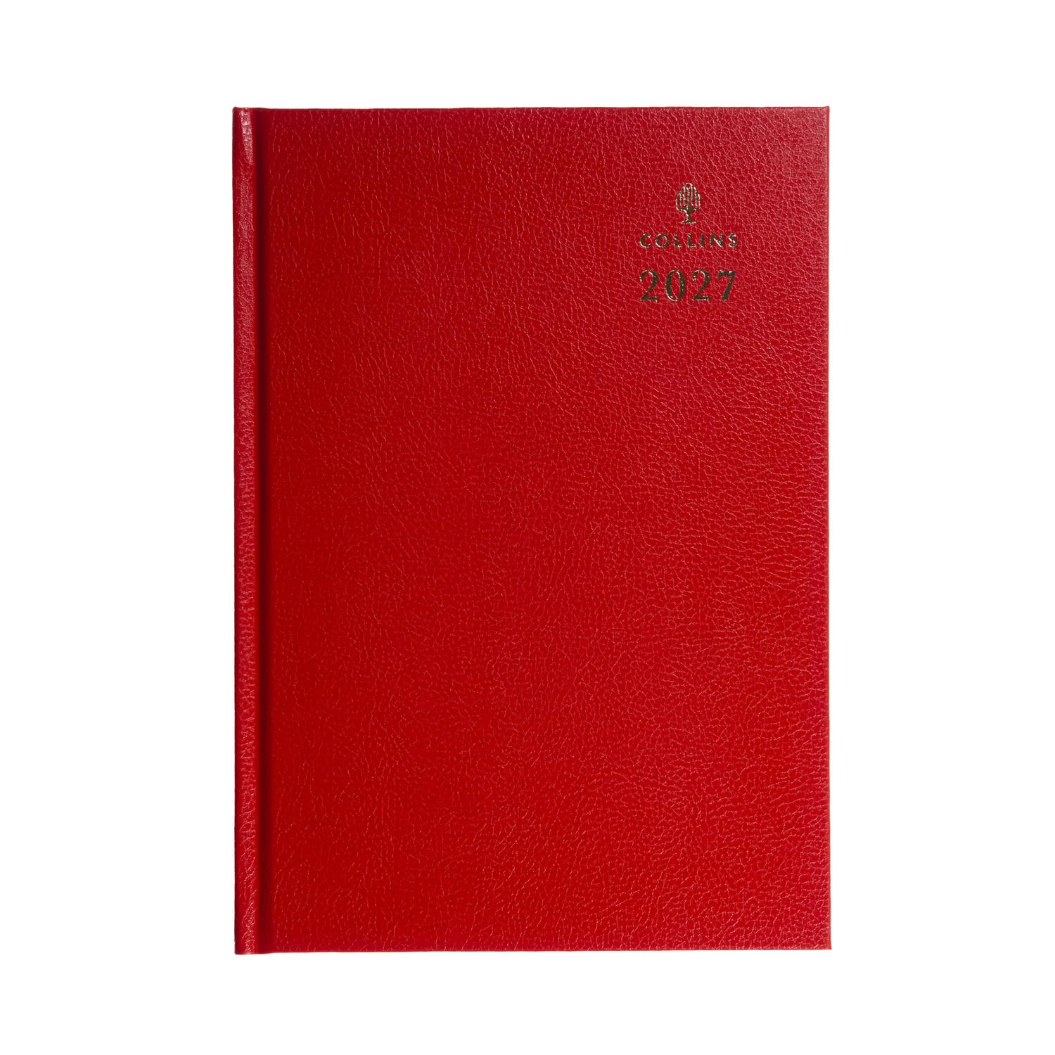 2027 Calendar Year Planner - 12 Month A5 Week-to-View Diary - Hard Cover in Red - Collins Debden Standard Desk Range (35.15-27
