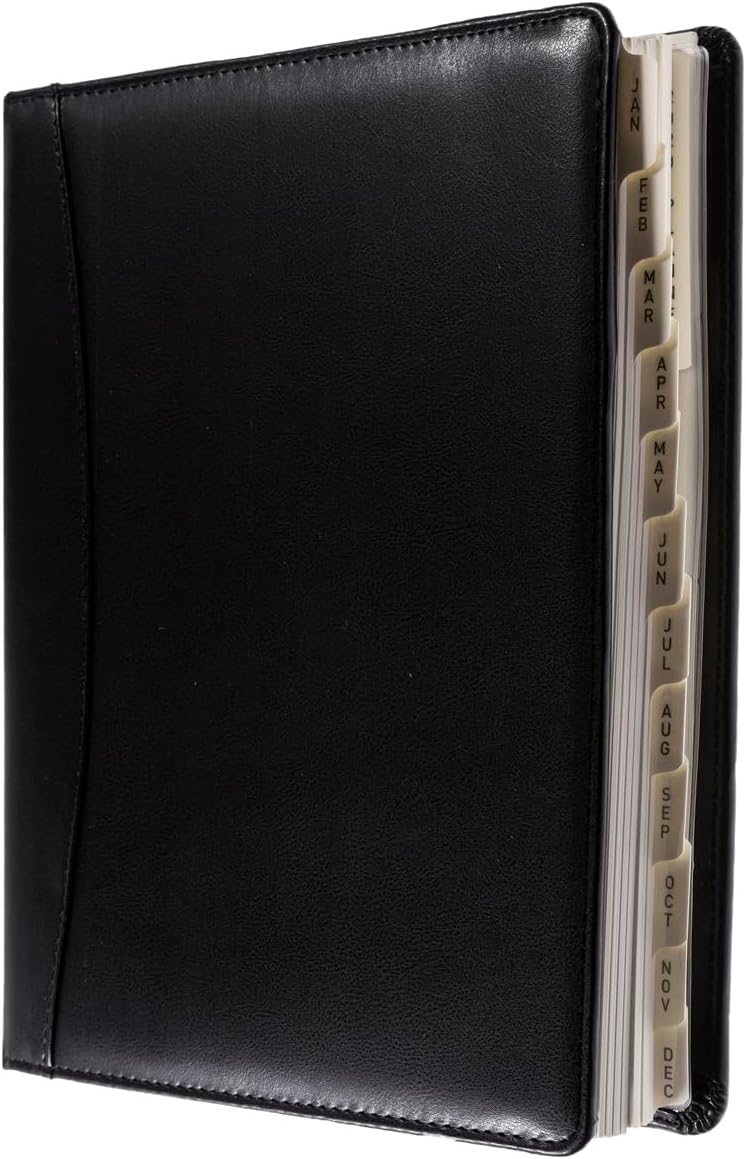 2027 Calendar Year Planner - 12 Month Executive 246x164mm Day-to-Page Diary - Hard Cover in Black - Collins Debden Elite Range (1100V.99-27