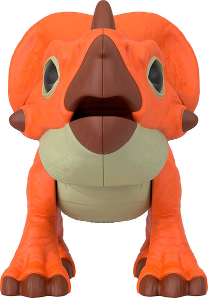 Fisher-Price Imaginext Jurassic World: Rebirth Dinosaur Action Figure with Kid-Activated Motion & Growing Spikes, 7.75-inch Aquilops Dino Toy, JGP99