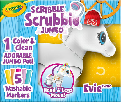 Crayola Washimals Jumbo Pets Evie Pony, 15 cm