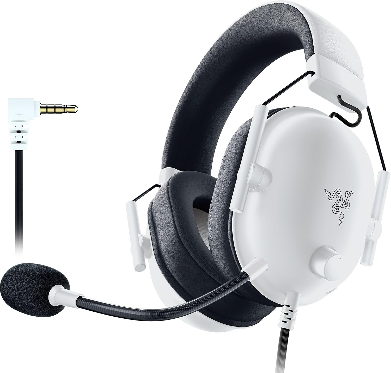 Razer BlackShark V2 X (PlayStation) - Wired e-sports headset for PlayStation 5 console - 250g - cardioid microphone - 50mm drivers, passive noise cancellation - 3.5mm jack White
