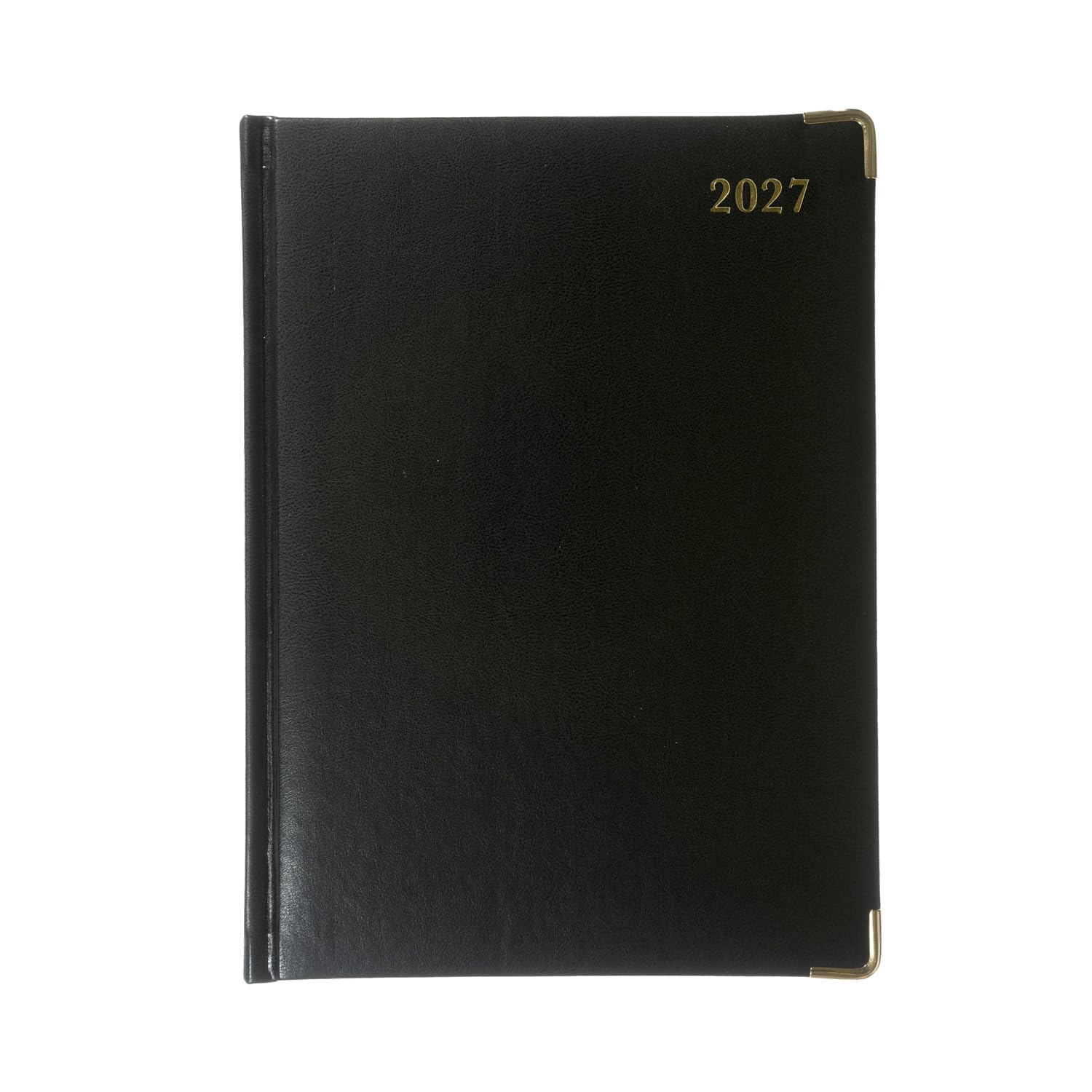 2027 Calendar Year Planner - 12 Month 260x190mm Manager Day-to-Page Diary - Faux Leather Cover in Black - Collins Debden Classic Range (1200V.99-27