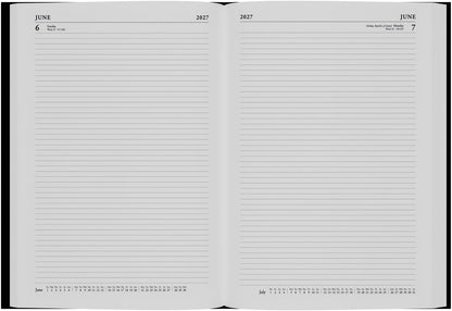 2027 Calendar Year Planner - 12 Month A4 Day-to-Page Diary - Hard Cover in Black - Collins Debden Standard Desk Range (44.99-27