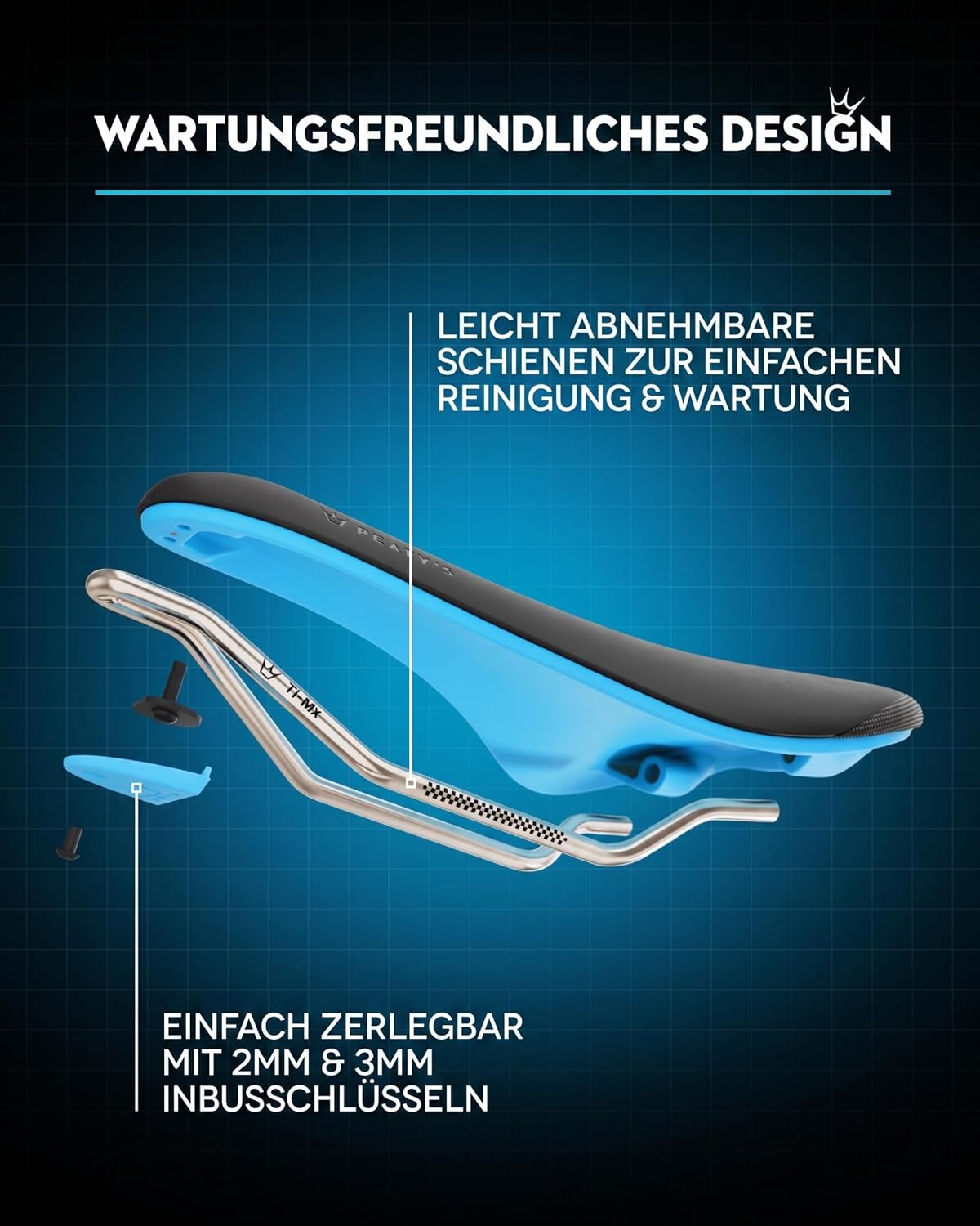 Peaty's Monarch Fahrradsattel - MTB, 260 mm
