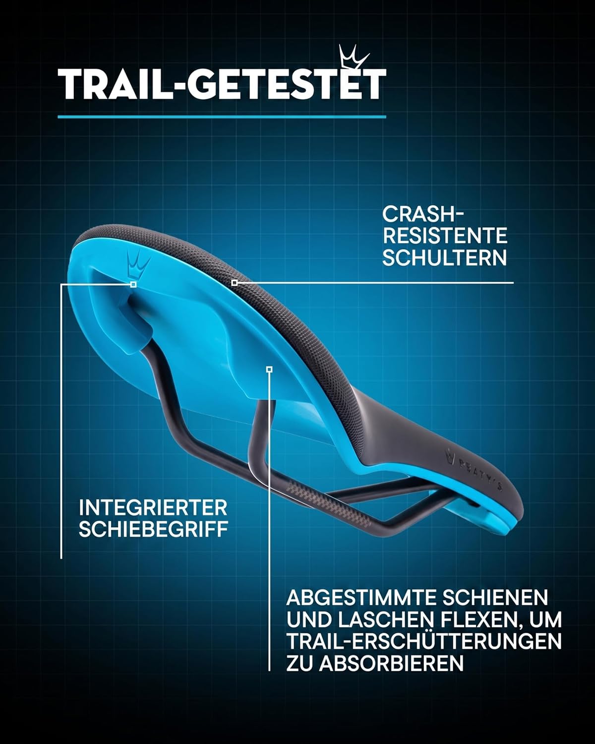 Peaty's Monarch Fahrradsattel - MTB, 260 mm