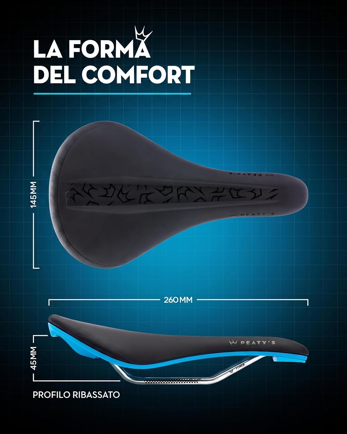 Peaty's Monarch Saddle - Mountain Bike Seat, 260mm