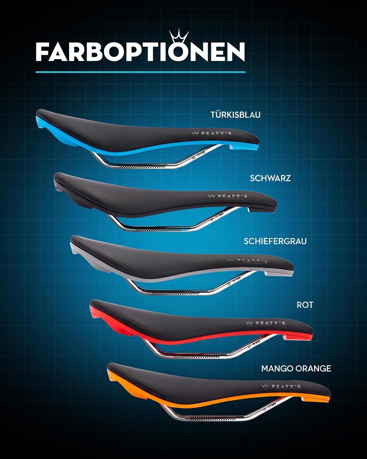 Peaty's Monarch Fahrradsattel - MTB, 260 mm