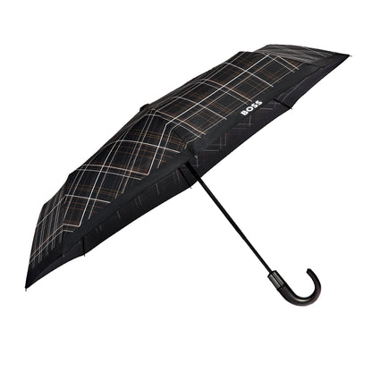 HUGO BOSS Pocket Umbrella Checkered Black