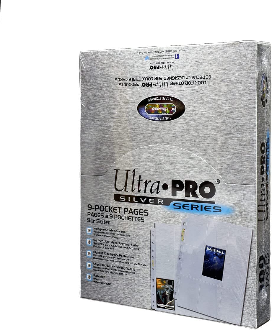 Ultra Pro | Silver Series 9 Pocket Trading Card Folder | Trading Card Storage