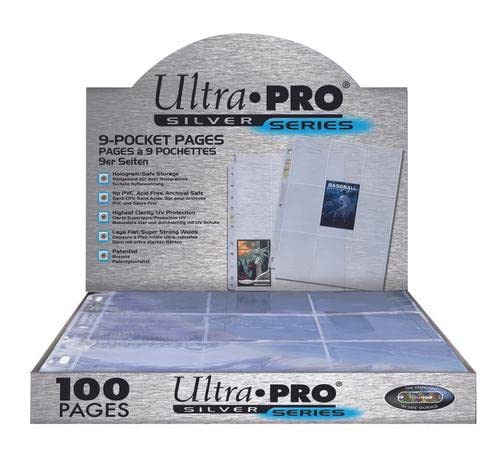 Ultra Pro | Silver Series 9 Pocket Trading Card Folder | Trading Card Storage