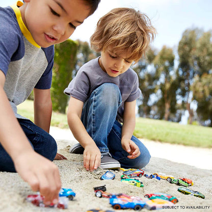 Hot Wheels Set of 10 1:64 Scale Toy Trucks and Cars for Kids and Collectors, Styles May Vary, 54886 Assortment