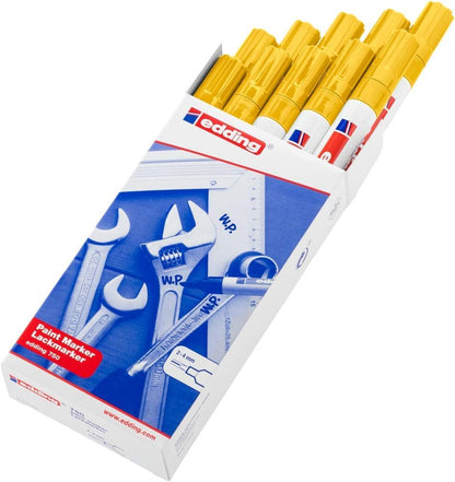 Edding 750 Bullet Tip Paint Marker Medium Yellow (Pack of 10) 750-005