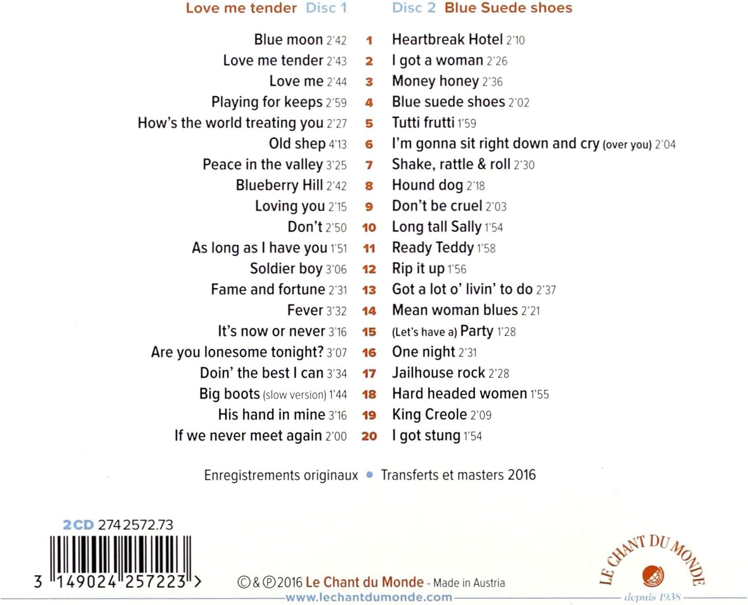 Love Me Tender - Blue Suede Shoes