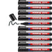 edding 300 permanent marker - black - 10 pens - round tip 1.5-3 mm - waterproof, quick-drying, smear-proof pens - for cardboard, plastic, glass, wood, metal and fabric
