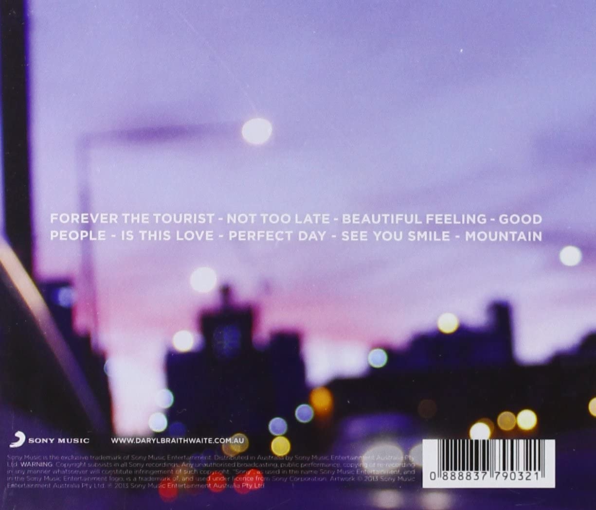 Daryl Braithwaite - Forever the Tourist (1 CD