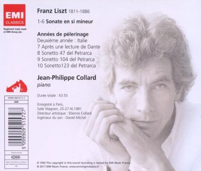Liszt: Sonate En Si Mineur - Années De Pèlerinage