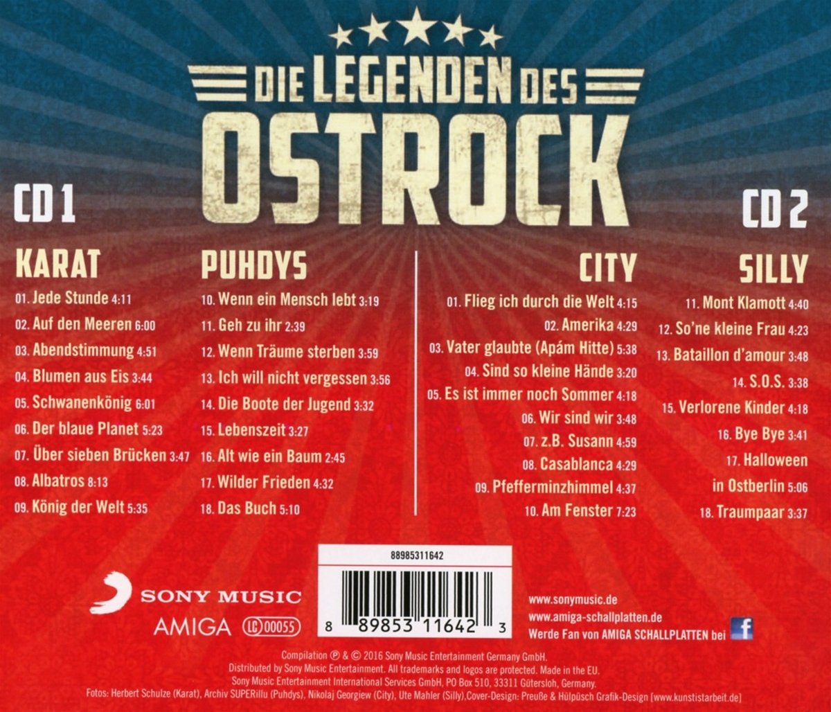 Legenden des Ostrock (Die großen Vier: Puhdys - City - Karat - Silly)