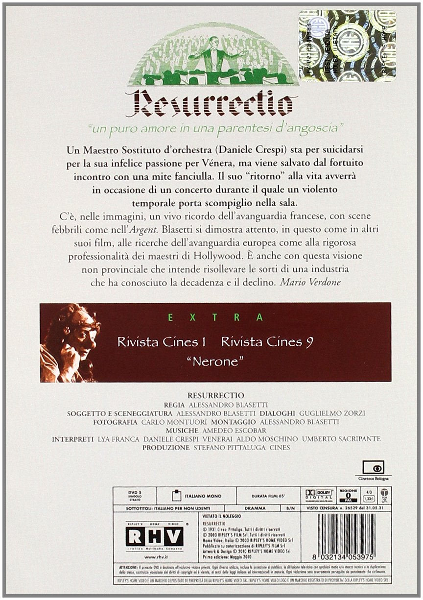resurrectio dvd Italian Import
