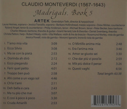 Claudio Monteverdi: Madrigals Book 5 (1605