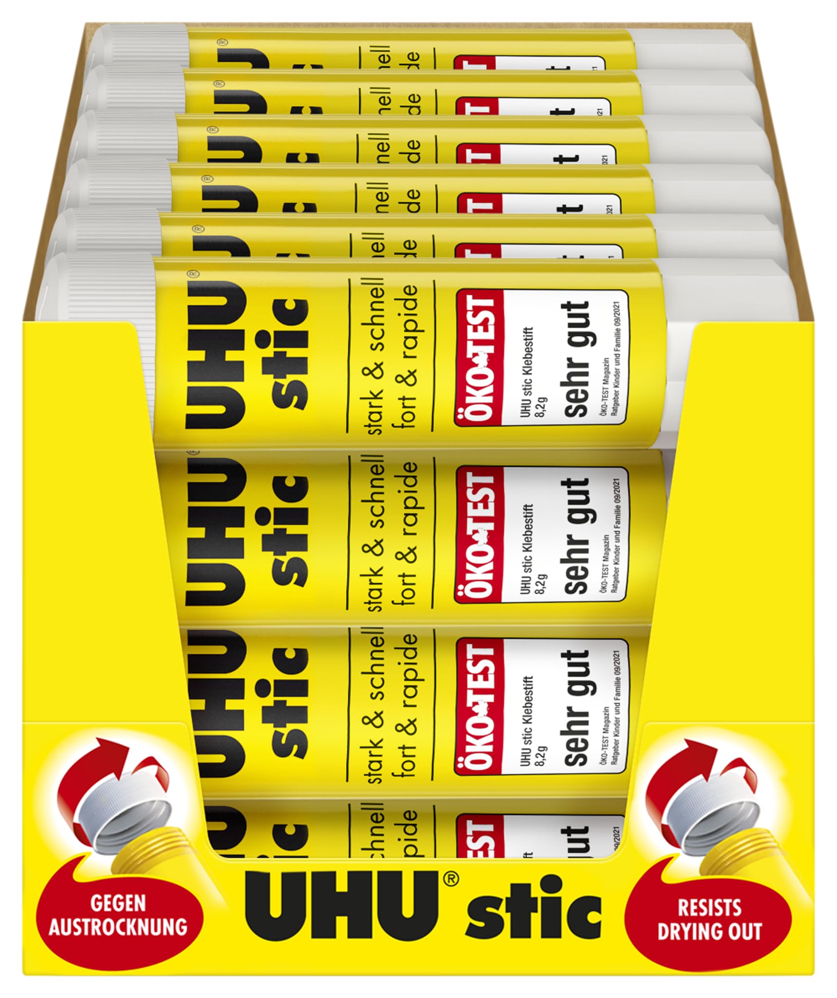 UHU Stic, Der Bewährte Klebestift - Klebt Stark, schnell und dauerhaft, 24 x 8,2 g