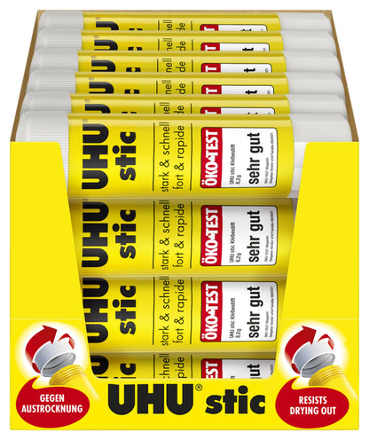 UHU Stic, Der Bewährte Klebestift - Klebt Stark, schnell und dauerhaft, 24 x 8,2 g