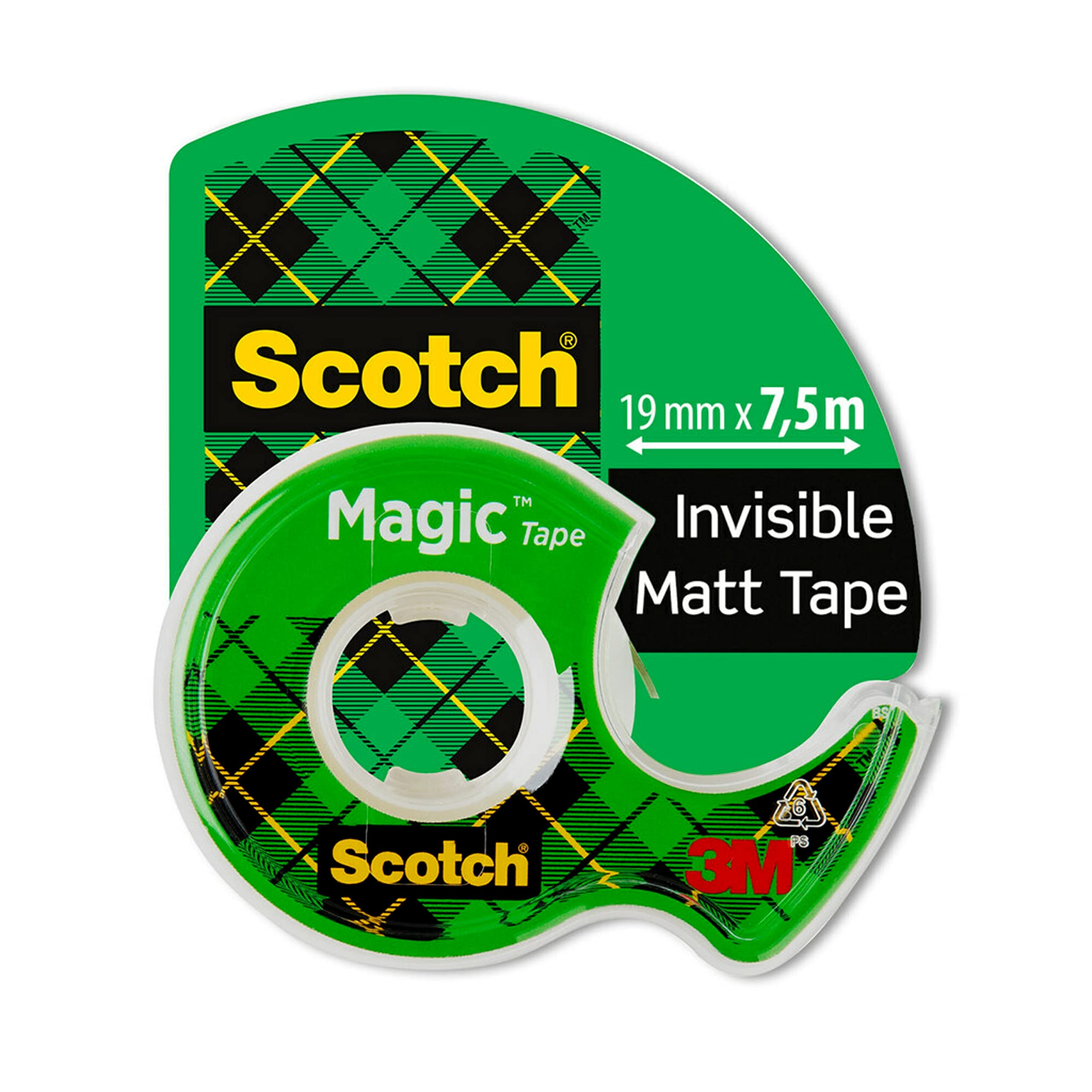 Scotch 810H1975 Tape Dispenser with 1 Roll of Magic Tape 810, 7,5 m x 19 mm