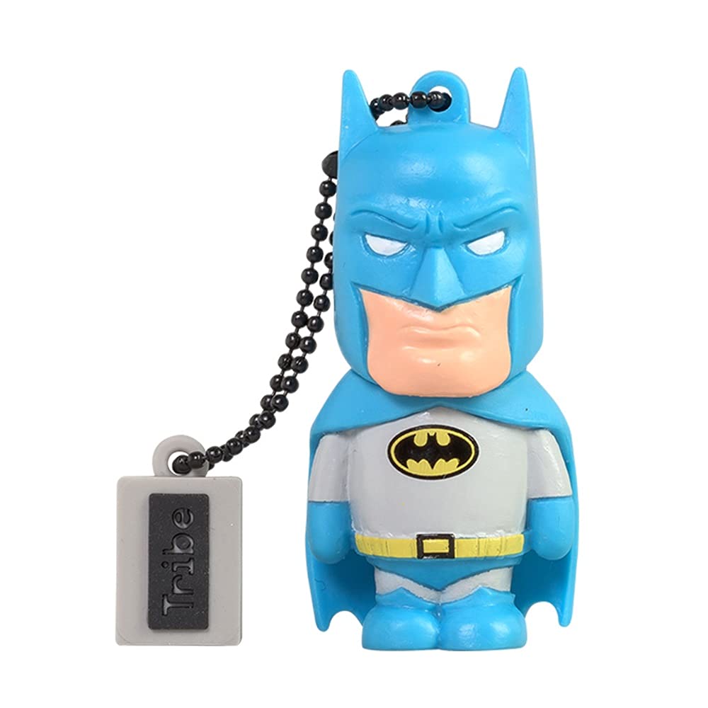 Tribe - Chiavetta USB 16 GB Batman - Memoria Flash Drive 2.0, Personaggio Originale DC Comics, Pennetta USB Compatibile con Windows, Linux e Mac