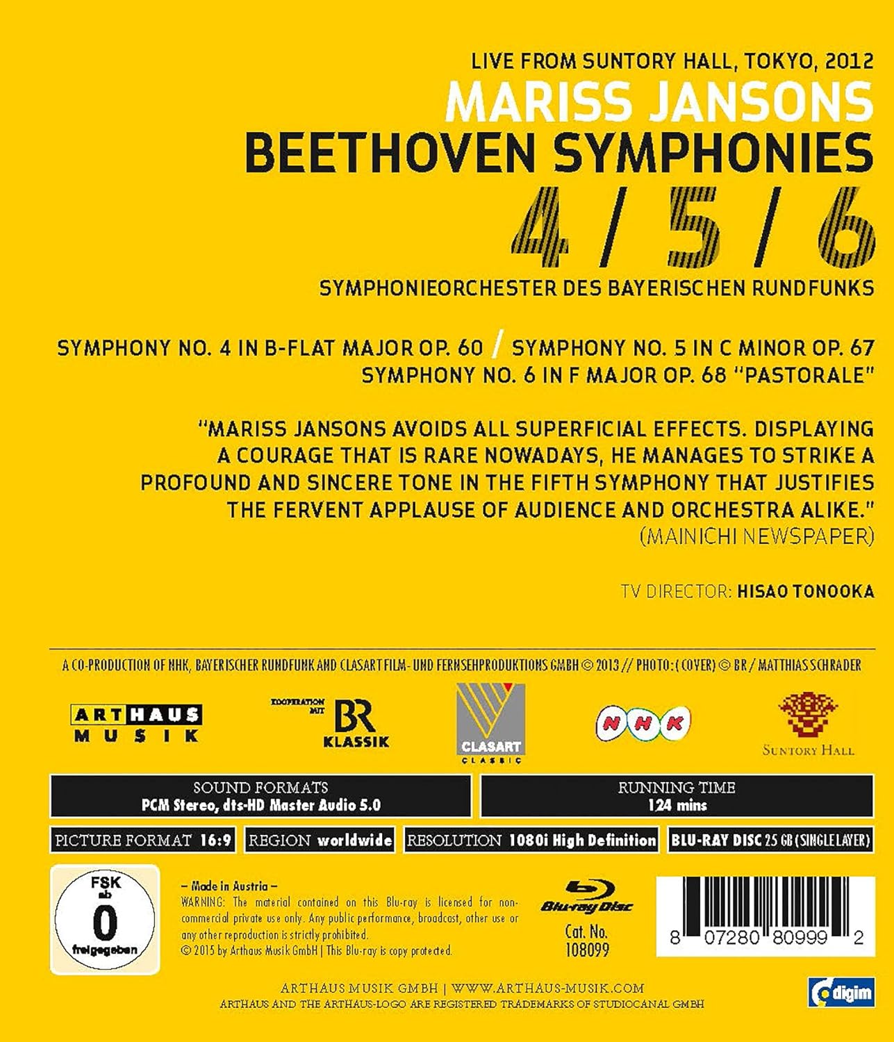 Beethoven:Symphonies 4,5 & 6