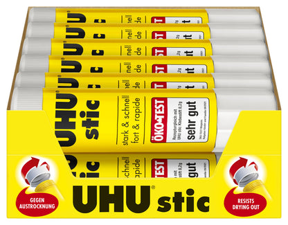 UHU Stic, Der Bewährte Klebestift - Klebt Stark, schnell und dauerhaft, 12 x 21 g