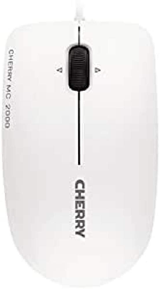 CHERRY MC 2000 USB Wired Infra-red Mouse With Tilt Wheel Technology Pale Grey JM-0600-0