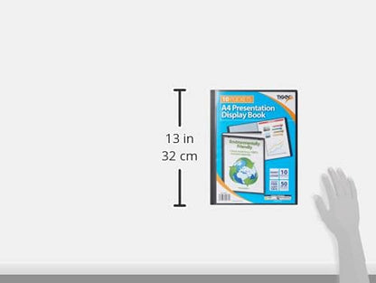 Tiger A4 black display book presentation folder - 10 pocket